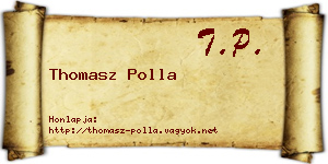 Thomasz Polla névjegykártya
